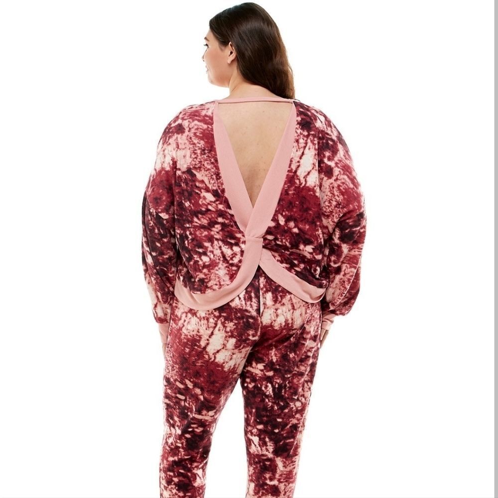 Derek Heart Trendy Plus Size Twisted-Back Sweatshirt size L NWT